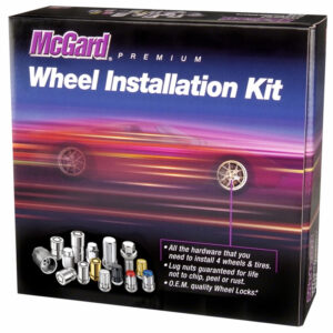 5 LUG HEX INSTALL KIT WITH LOCKS (CONE SEAT NUT/BULGE) M12X1.5/3/4 HEX/1.45-INCH L - CHROME