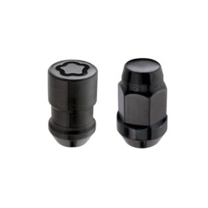 5 LUG HEX INSTALL KIT WITH LOCKS (CONE SEAT NUT/BULGE) 1/2-20/3/4 HEX/1.45-INCH L - BLACK
