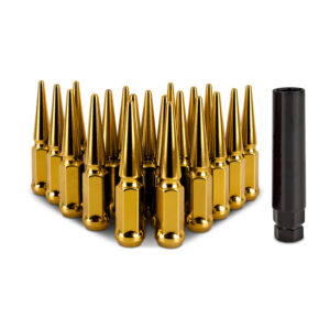 STEEL SPIKED LUG NUTS M12X1.5 20PC SET - GOLD