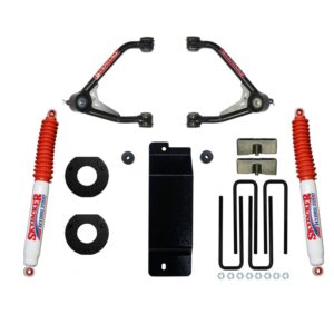 Upper Control Arm) 3.5-4-Inch Upper Control Arm Lift Kit With Rear Hydro 7000 Shocks For 2014-2016 GM 1500 4WD (With Cast