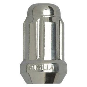 Gorilla Lug Nuts 1/2-20 Conical Seat Small Diameter Acorn Spline Chrome