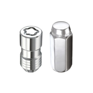 5 LUG HEX INSTALL KIT WITH LOCKS (CONE SEAT NUT) M12X1.75/13/16 HEX/1.815-INCH L - CHROME