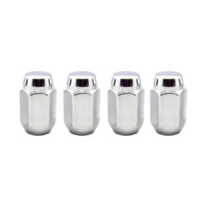 HEX LUG NUT (CONE SEAT) 1/2-20/13/16 HEX/1.5-INCH LENGTH (4-PACK) - CHROME