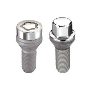 5 LUG HEX INSTALL KIT WITH LOCKS (CONE SEAT BOLT) M14X1.25/17MM HEX/27.5MM SHANK L. - CHROME