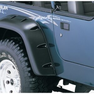 1987-1995 Jeep Wrangler Cutout Style Flares 2pc Cutting Optional Not Renegade - Black