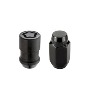 6 LUG HEX INSTALL KIT WITH LOCKS (CONE SEAT NUT) M12X1.5/13/16 HEX/1.5-INCH LENGTH - BLACK