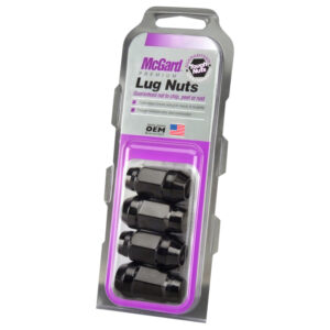 HEX LUG NUT (CONE SEAT BULGE STYLE) M14X1.5/22MM HEX/1.945-INCH LENGTH (4-PACK) - BLACK