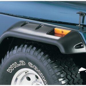 1984-2001 Jeep Cherokee Cutout Style Flares 2pc Fits 4-Door Sport Utility Only - Black
