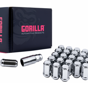Gorilla Lug Nuts 1/2-20 Conical Seat Acorn Bulge Duplex Chrome Set of 24