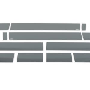 2007-2013 Chevy Silv Extended Cab 6.5-Foot Standard Box - 6-Inch Wide - 14pcs Black Platinum Rocker Panels