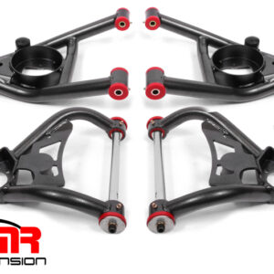 64-72 A-Body Upper And Lower A-Arm Kit - Black Hammertone