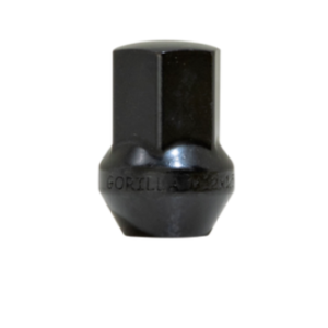 Gorilla Lug Nuts 1/2-20 Conical Seat Factory Style Bulge Black