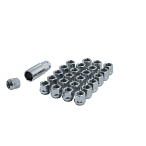 Gorilla Lug Nuts 1/2-20 Conical Seat Small Diameter Spline Duplex Open End Zinc Set of 24