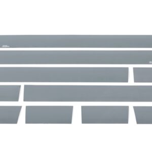 2007-2013 Chevy Silv Crew Cab 6.5-Foot Standard Box - 6-Inch Wide - 14pcs Black Platinum Rocker Panels