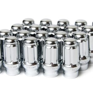 Gorilla Lug Nuts 1/2-20 Conical Seat Small Diameter Extended Thread Spline Chrome Set of 20