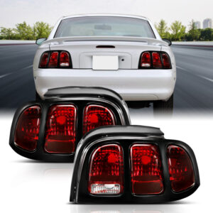 1994-1998 FORD MUSTANG TAILLIGHT DARK RED LENS (OE STYLE)
