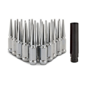 STEEL SPIKED LUG NUTS M12 X 1.5 24PC SET CHROME