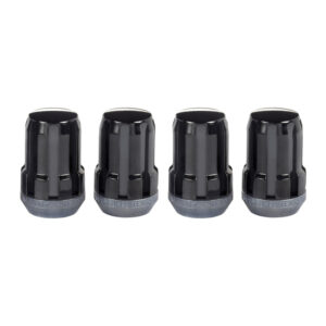 SPLINEDRIVE LUG NUT (CONE SEAT) M12X1.5/1.24-INCH LENGTH (4-PACK) - BLACK (REQ. TOOL)