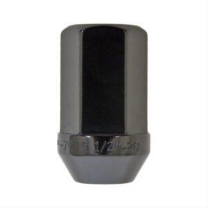 Gorilla Lug Nuts 1/2-20 Conical Seat Acorn Bulge Closed End Black