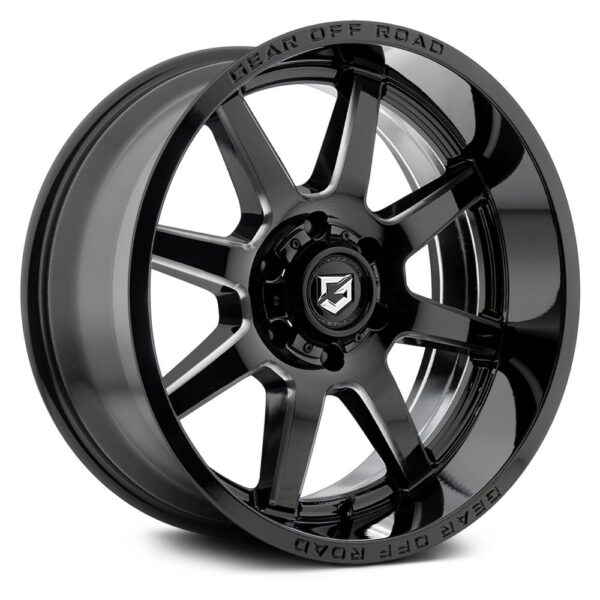 762BM PIVOT Gloss Black With Milled Spoke Accents & Lip Logo 762BM PIVOT Gloss Black With Milled Spoke Accents & Lip Logo