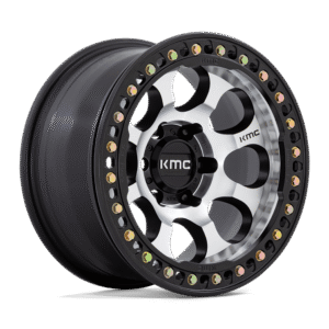 KM237 RIOT BEADLOCK - Machined Face Satin Black Windows With Satin Black Ring