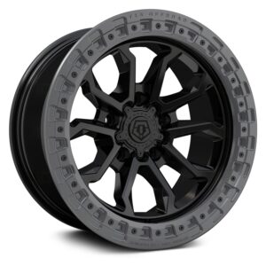 556BA - Satin Black With Cast Satin Anthracite Bead Ring