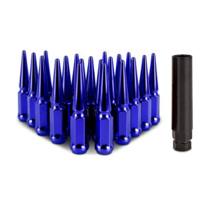 STEEL SPIKED LUG NUTS M12X1.5 20PC SET - BLUE