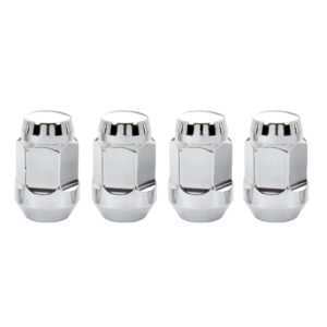 HEX LUG NUT (CONE SEAT BULGE STYLE) 1/2-20/3/4 HEX/1.45-INCH LENGTH (4-PACK) - CHROME