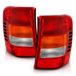 1999-2004 JEEP GRAND CHEROKEE TAILLIGHT RED/CLEAR LENS (OE REPLACEMENT)