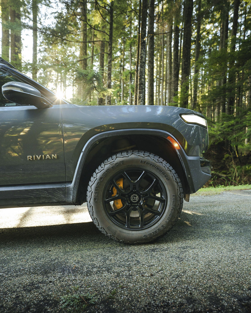 2024 Rivian R1T with Black Rhino Rockledge wheels and 275/65R20 tires
