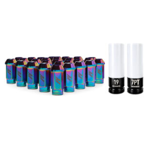 ALUMINUM LOCKING LUG NUTS M12X1.5 27PC SET NEO CHROME