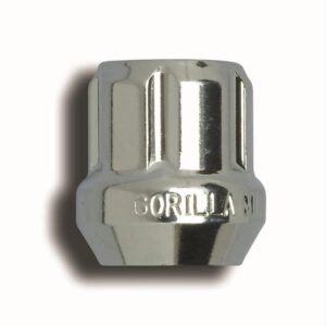 Gorilla Lug Nuts 1/2-20 Conical Seat Small Diameter Spline Open End Zinc