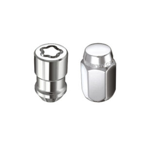 5 LUG HEX INSTALL KIT WITH LOCKS (CONE SEAT NUT) 7/16-20/13/16 HEX/1.5-INCH LENGTH - CHROME