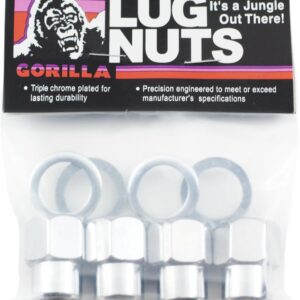 Gorilla Lug Nuts 1/2-20 Open End Chrome Set of 4