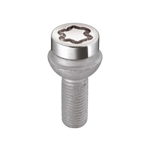 WHEEL LOCK BOLT SET - 4PK. (RADIUS SEAT) M14X1.5/17MM HEX/45.0MM SHANK LENGTH - CHROME