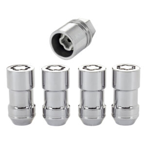 WHEEL LOCK NUT SET - 4PK. (CONE SEAT) 9/16-18/7/8 HEX/1.765-INCH LENGTH - CHROME