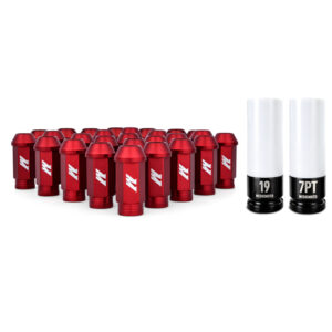 ALUMINUM LOCKING LUG NUTS M12X1.5 27PC SET RED