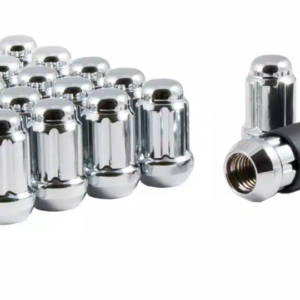 Gorilla Lug Nuts 1/2-20 Conical Seat Small Diameter Acorn Spline Chrome Set of 24