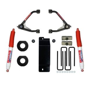 Upper Control Arm) 3.5-4-Inch Upper Control Arm Lift Kit With Rear Nitro 8000 Shocks For 2014-2016 GM 1500 4WD (With Cast