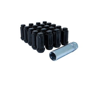 Gorilla Lug Nuts 1/2-20 Conical Seat Small Diameter Spline Duplex Black Set of 20