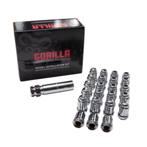 Gorilla Lug Nuts 1/2-20 Conical Seat Small Diameter Acorn Spline Chrome Set of 18