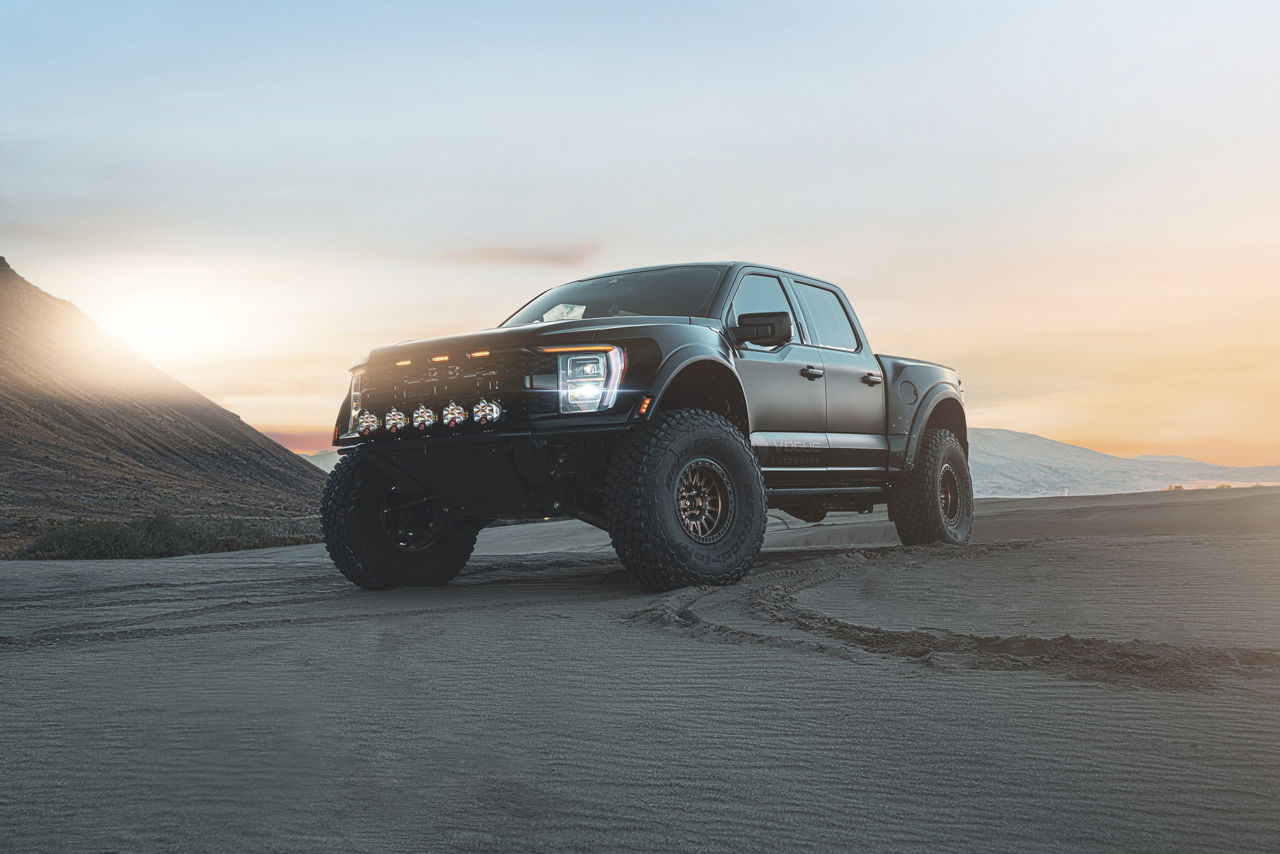 2023 Ford F150 Raptor lifted on 17x8.5 KMC IMS wheels and 40 inch tires