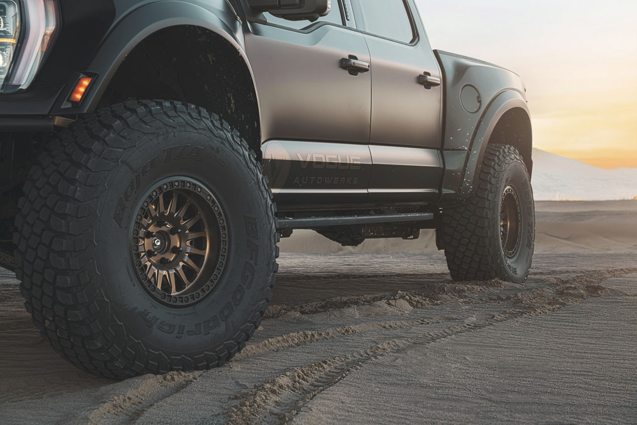 2023 Ford F150 Raptor with KMC IMS wheels and 40x12.50R17 tires