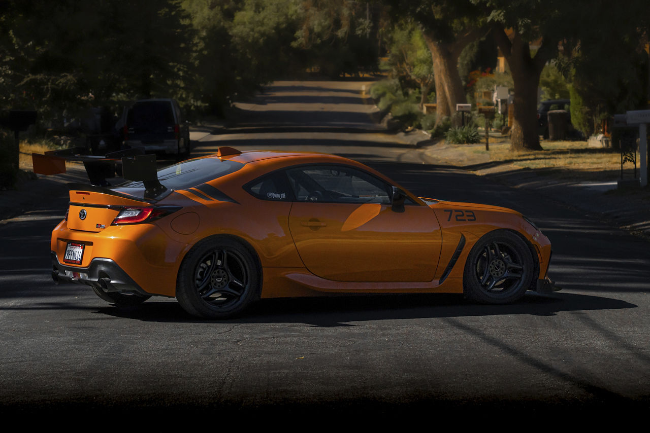 2022 Toyota GR86 at stock height on square 18x8.5 Motegi KOJIN wheels